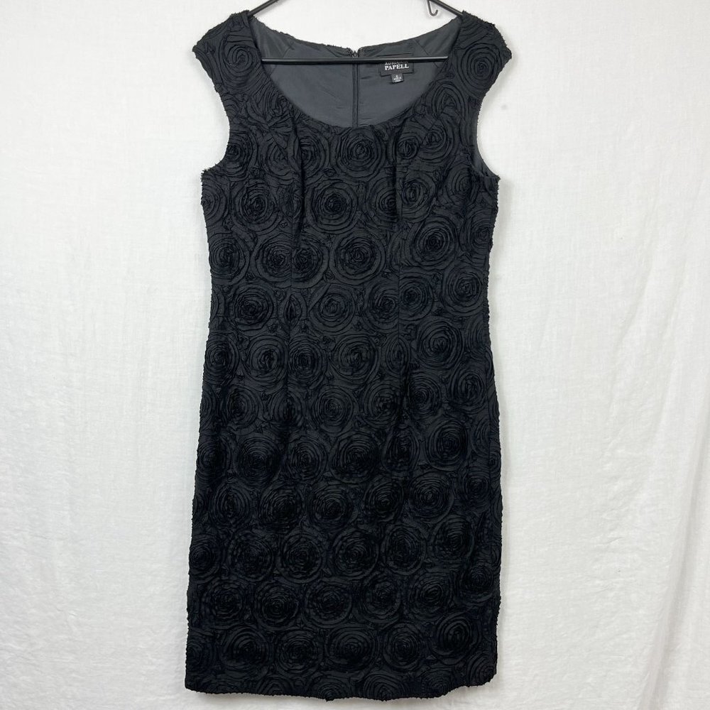 Adrianna Papell Sleeveless Sheath Dress Womens 8 Textured Professional Office
